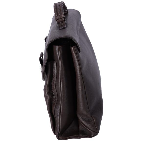 BOTTEGA VENETA Intrecciato Business Bag Dark Brown Leather - Picture 2 of 8